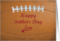 Son Fathers Day Large Grunge Football for Sports Fan card