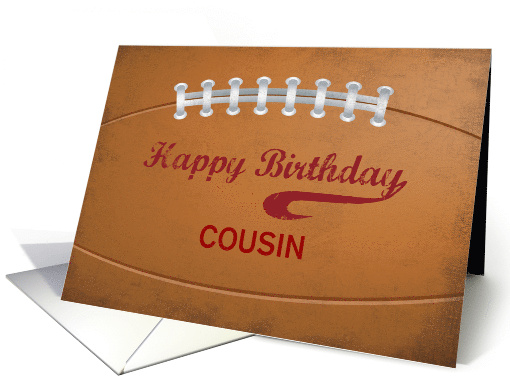 Custom Relation Birthday Large Grunge Football for Sports Fan card