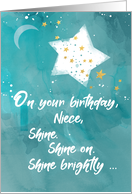 Niece Tween or Teen Birthday Night Sky Bright Star card