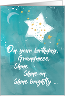 Grandniece Tween or Teen Birthday Night Sky Bright Star card