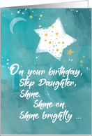 Stepdaughter Tween or Teen Birthday Night Sky Bright Star card