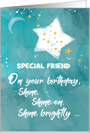 Custom Relation Tween or Teen Birthday Night Sky Bright Star card