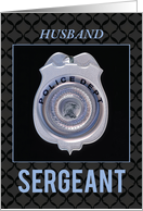 Husband Sergeant in Police Department Promotion Congratulations card