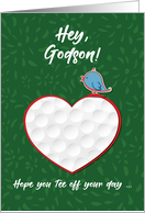 Godson Golf Sports Heart Valentine Preteen and Teen card