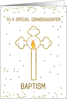 Granddaughter Baptism Gold Cross card
