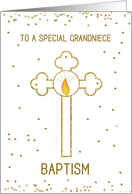 Grandniece Baptism Gold Cross card