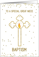 Great Niece Baptism Gold Cross card