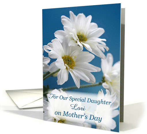 Daughter Custom Name Mothers Day Daisies Flowers card (1568294)