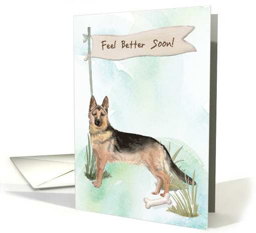 German Shepherd Feel Better After Surgery to Dog card (1574022)
