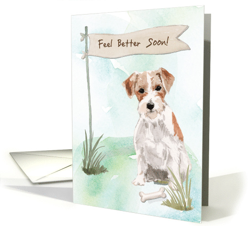 Wire Haired Jack Russell Feel Better After Surgery to Dog card