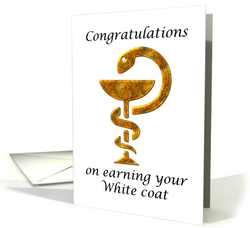 Pharmacy White Coat Ceremony Congratulations Medical Symbol card