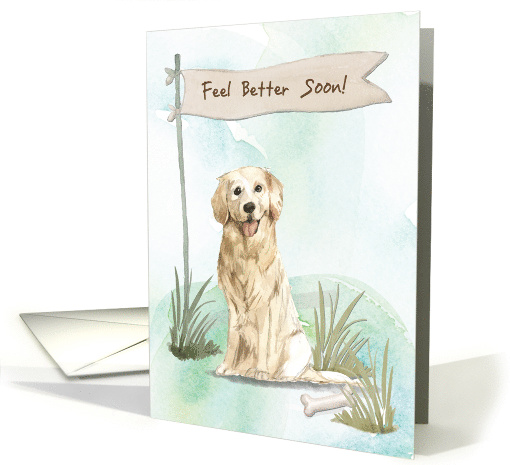 Golden Retriever Feel Better After Surgery with Dog card (1577290)