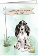 Cocker Spaniel Congratulations on New Dog card