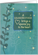 To Grandmother Grandparents Day Green Hand Drawn Look card