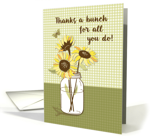 Bosss Day with Sunflowers in Mason Jar card (1578078)