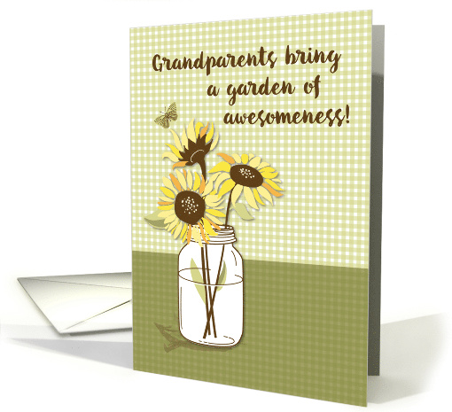 Grandparents Day with Sunflowers in Mason Jar card (1578084)