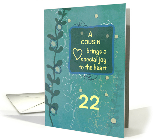 Custom Relation and Age Religious Birthday Green Hand Drawn Look card