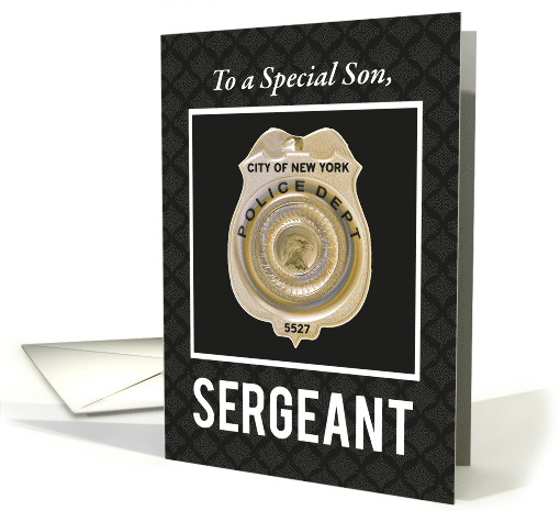 Custom Sergeant Son Congratulations on Promotion card (1582564)