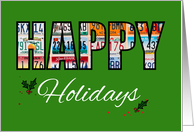 Happy Holidays Across the Miles License Plates card
