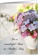 Mom Mothers Day with Flowers on Table card