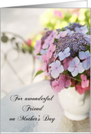Friend Mothers Day Flowers in Vase card