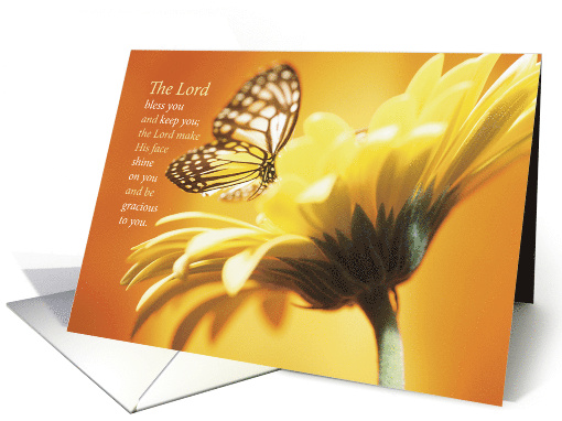 Happy Birthday for Friend Butterfly with Flower Religious card