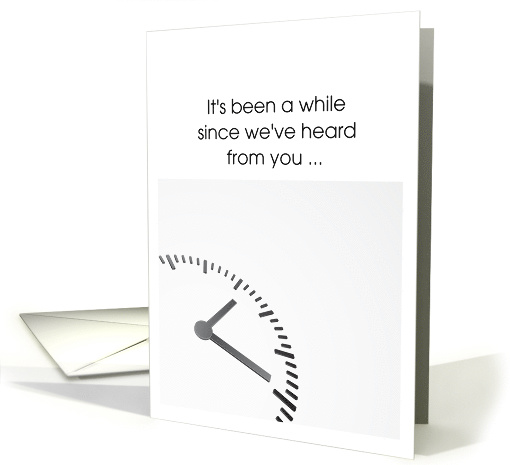 Customer We Miss You Clock card (1594030)