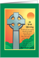 St. Patrick’s Day Irish Blessing Irish Cross Holiday Religious card