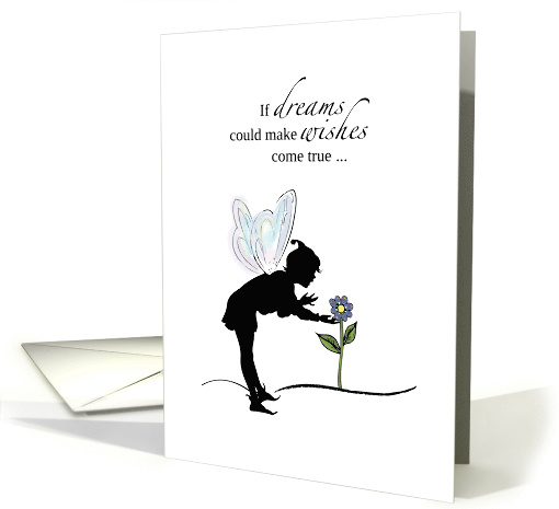 Happy Birthday with Fairy and Flower Wishes card (164067)