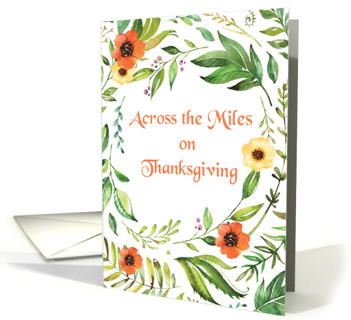 Across the Miles on Thanksgiving Wreath card (1652856)