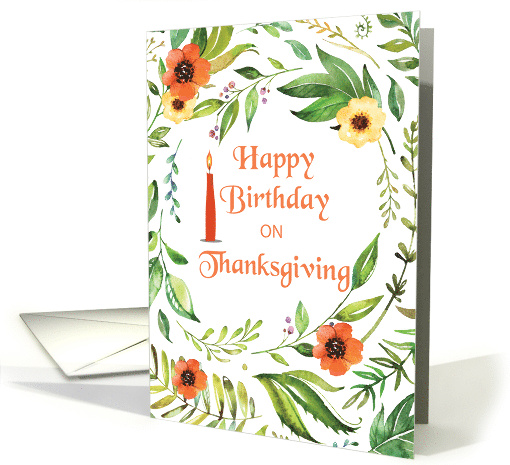 Birthday on Thanksgiving Wreath card (1652862)
