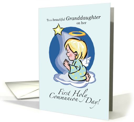 Granddaughter First Communion with Angel Star and Cloud... (170264)