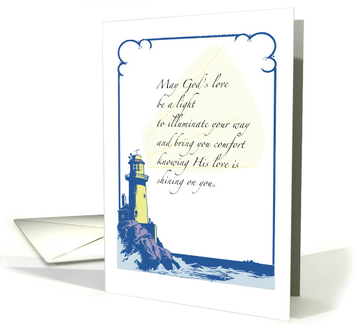 Religious Encouragement with Lighthouse and Light God card (171071)