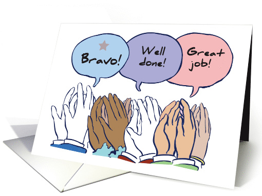 Employee Appreciation with Congratulations Hands and Applause card