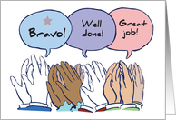 Employee Appreciation with Congratulations Hands and Applause card