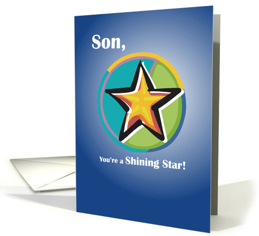 Congratulations for Son with Shining Star Well Done card (175134)