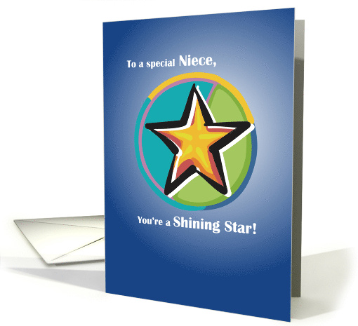 Congratulations to Niece with Shining Star Well Done card (175142)