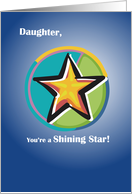Congratulations to Daughter with Shining Star card
