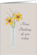 Thinking of You for Mother with Flowers card