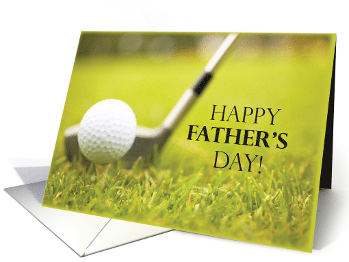 Happy Fathers Day with Golf Ball and Golf Club card (188447)