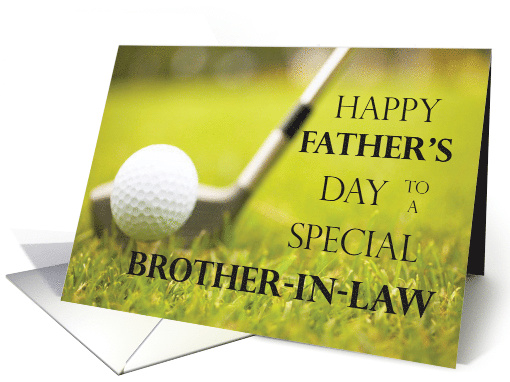 Brother in Law Father's Day with Golf Club and Ball card (188497)