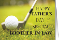 Brother in Law Father’s Day with Golf Club and Ball card