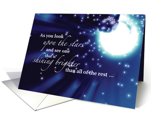Happy Birthday To Birth Daughter With Moon And Stars Card 195095