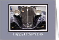 Happy Fathers Day with Classic Vintage Car card