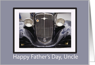 Uncle Fathers Day with Automobile Classic Cars card