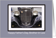 Brother in Law Happy Fathers Day with Classic Vintage Car card