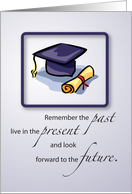 Graduation Congratulations with Diploma and Cap card