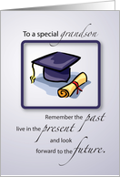 Grandson Graduation Congratulations with Cap and Diploma card