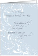 Friend Bride to Be Bridal Wedding Shower card