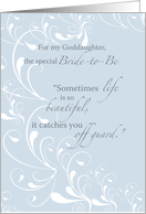 Goddaughter Bridal Shower Bride to Be card